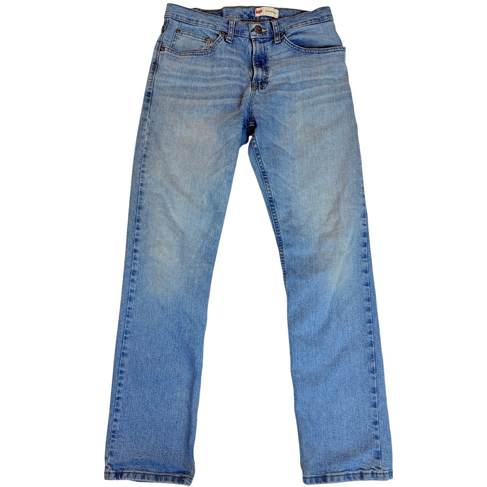 Wrangler Slim Straight Jeans Mens 30x32 Blue Denim 1092SSWCY